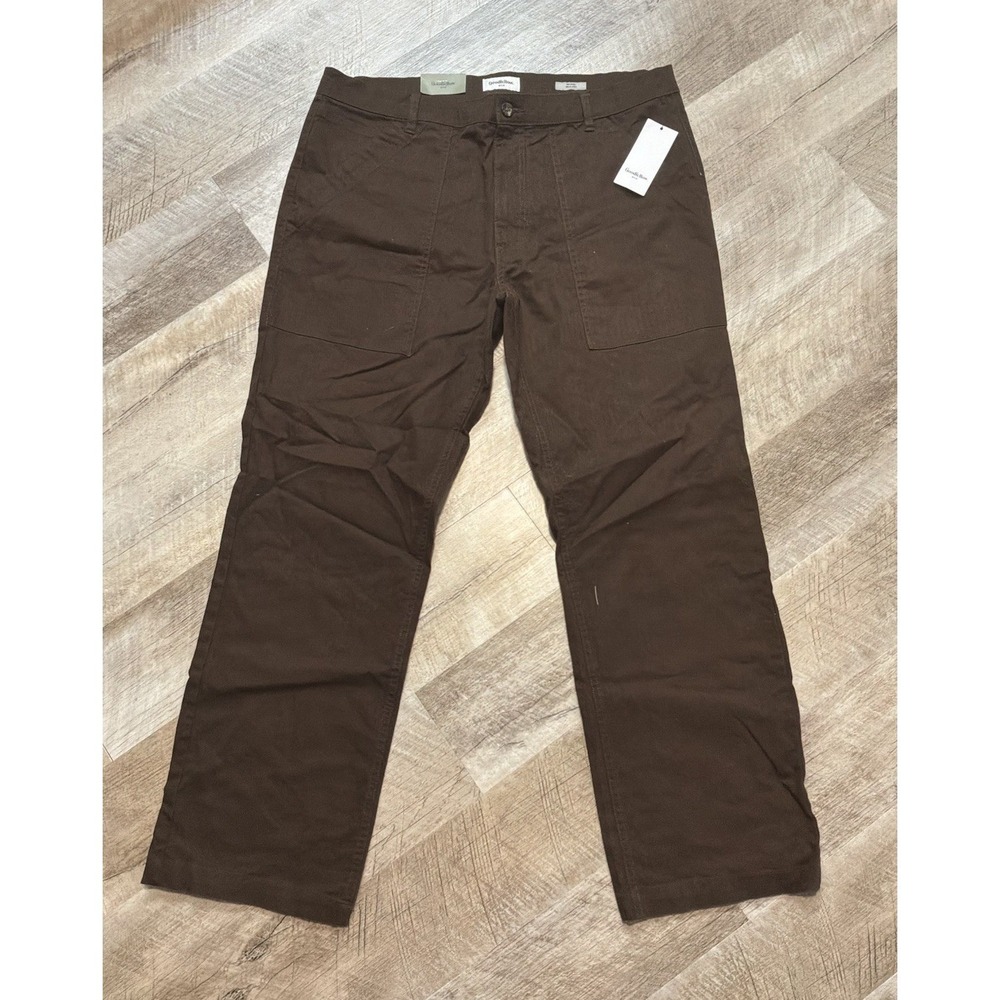 NWT Goodfellow Men's Utility Straight Leg Chino Pants Brown 31x32